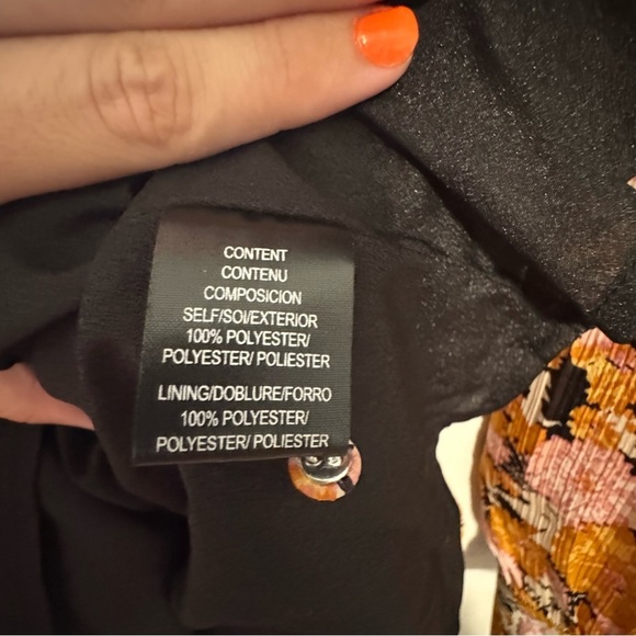 Women's Wayf Long Sleeve Floral Dress in Pink and Orange - Picture 9 of 13